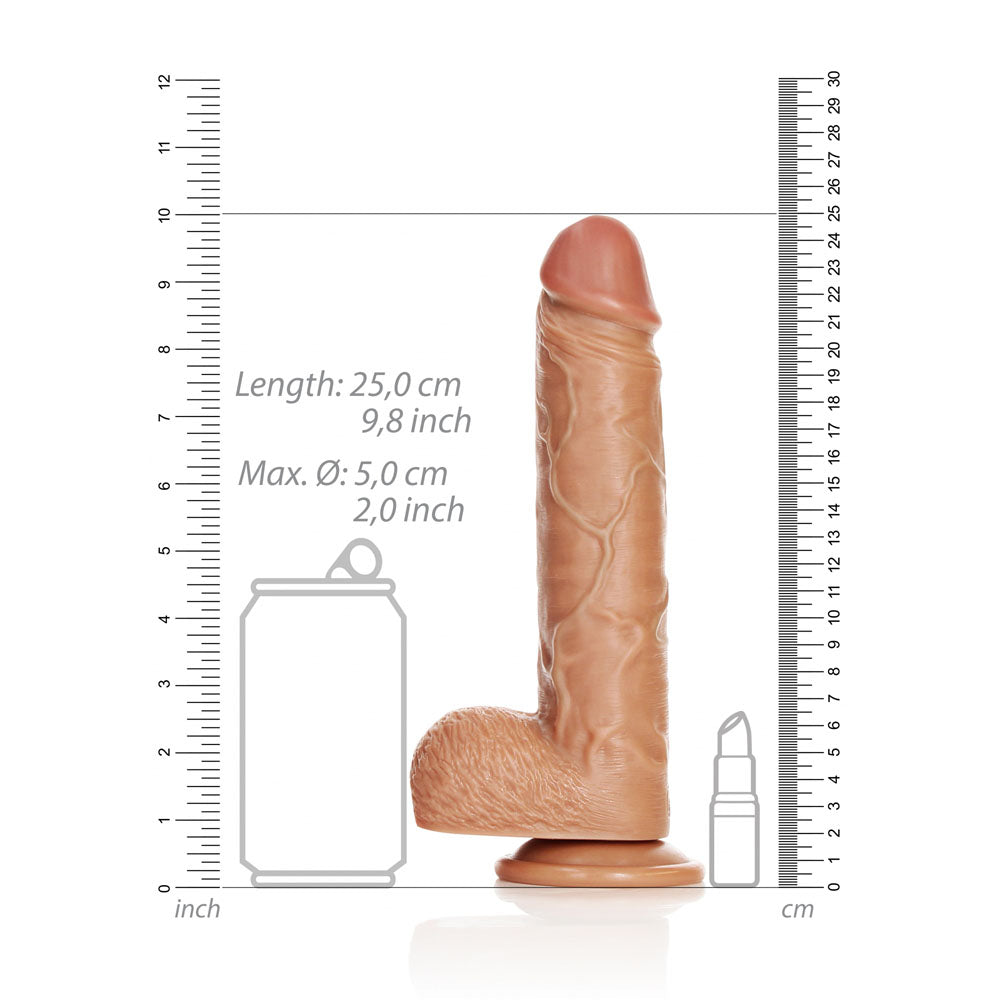 REALROCK Straight Realistic Dildo with Balls - 23 cm