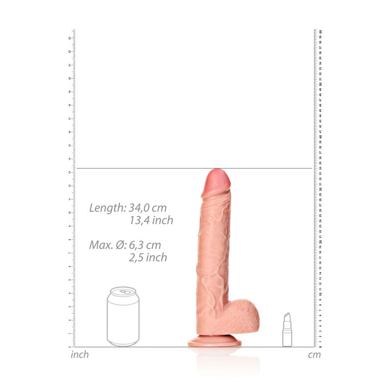 REALROCK Straight Realistic Dildo with Balls - 30.5 cm - Flesh 30.5 cm (12'') Dong