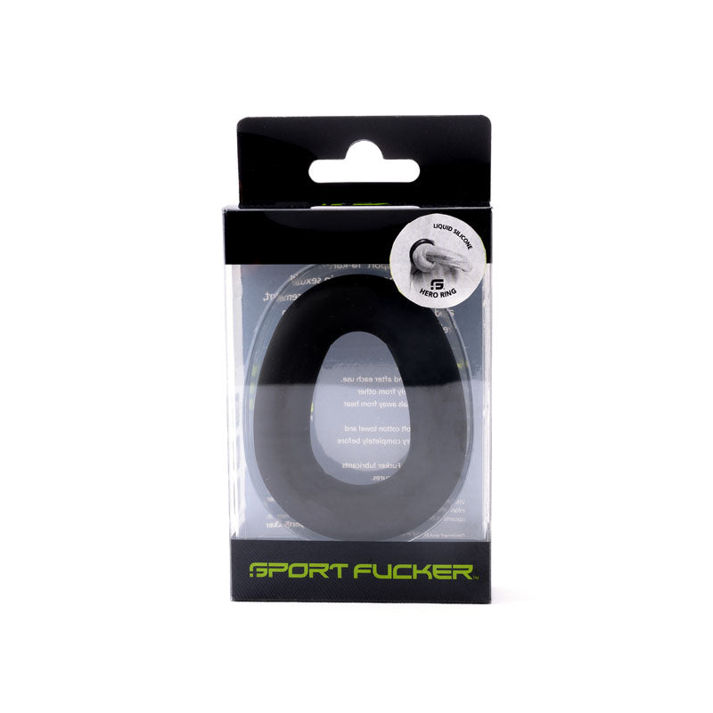 Sport Fucker Hero Ring - Black - Black Cock Ring