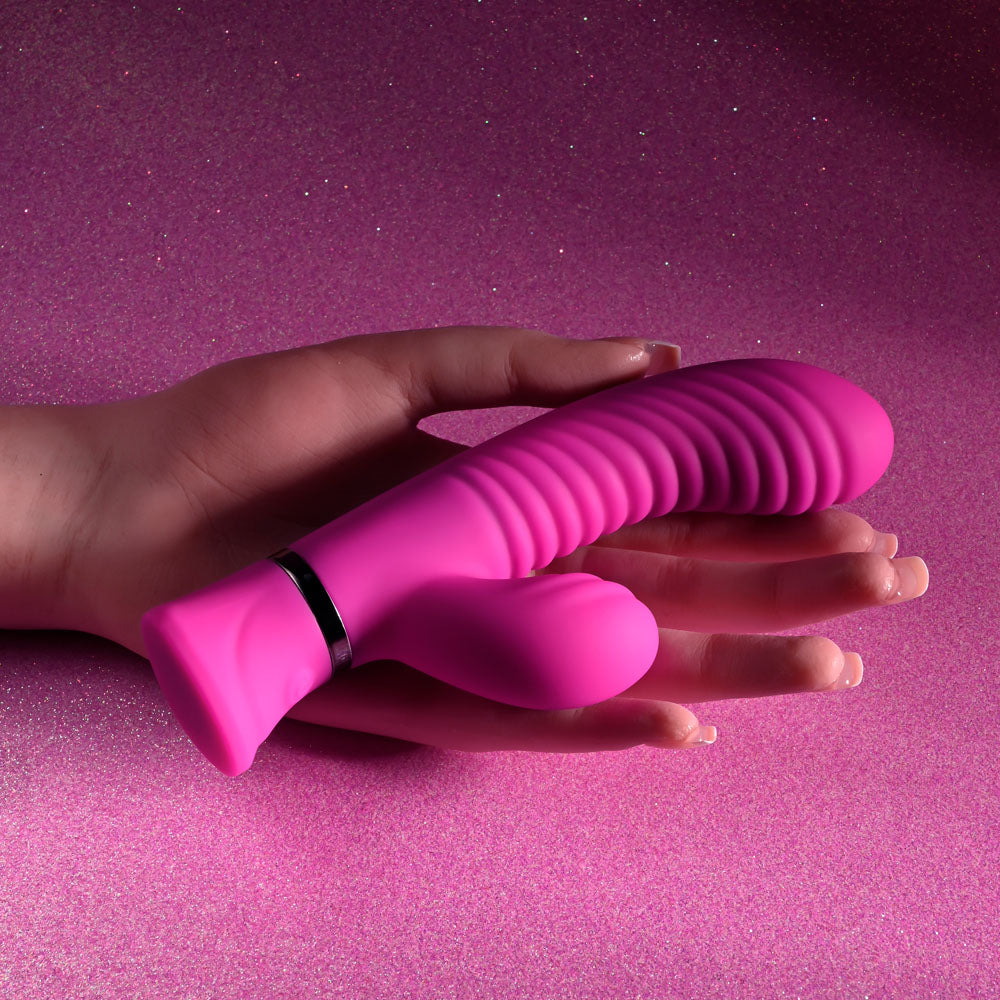 Selopa NEXT WAVE - Pink 16.4 cm USB Rechargeable Dual Vibrator