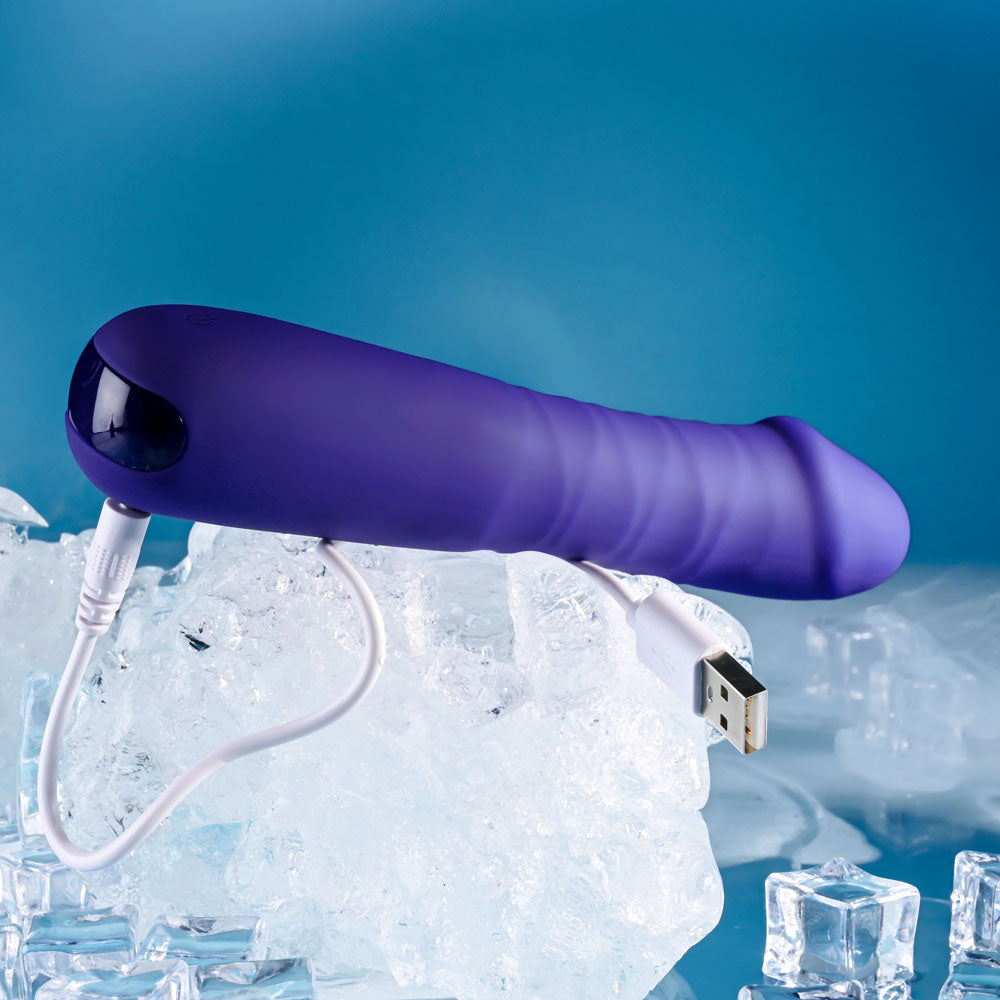 Selopa AMBITION - Purple 17 cm USB Rechargeable Thrusting Vibrator