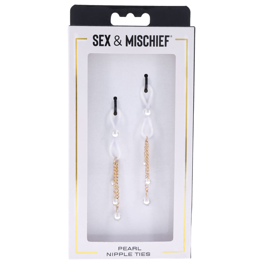 Sex & Mischief Pearl Nipple Ties