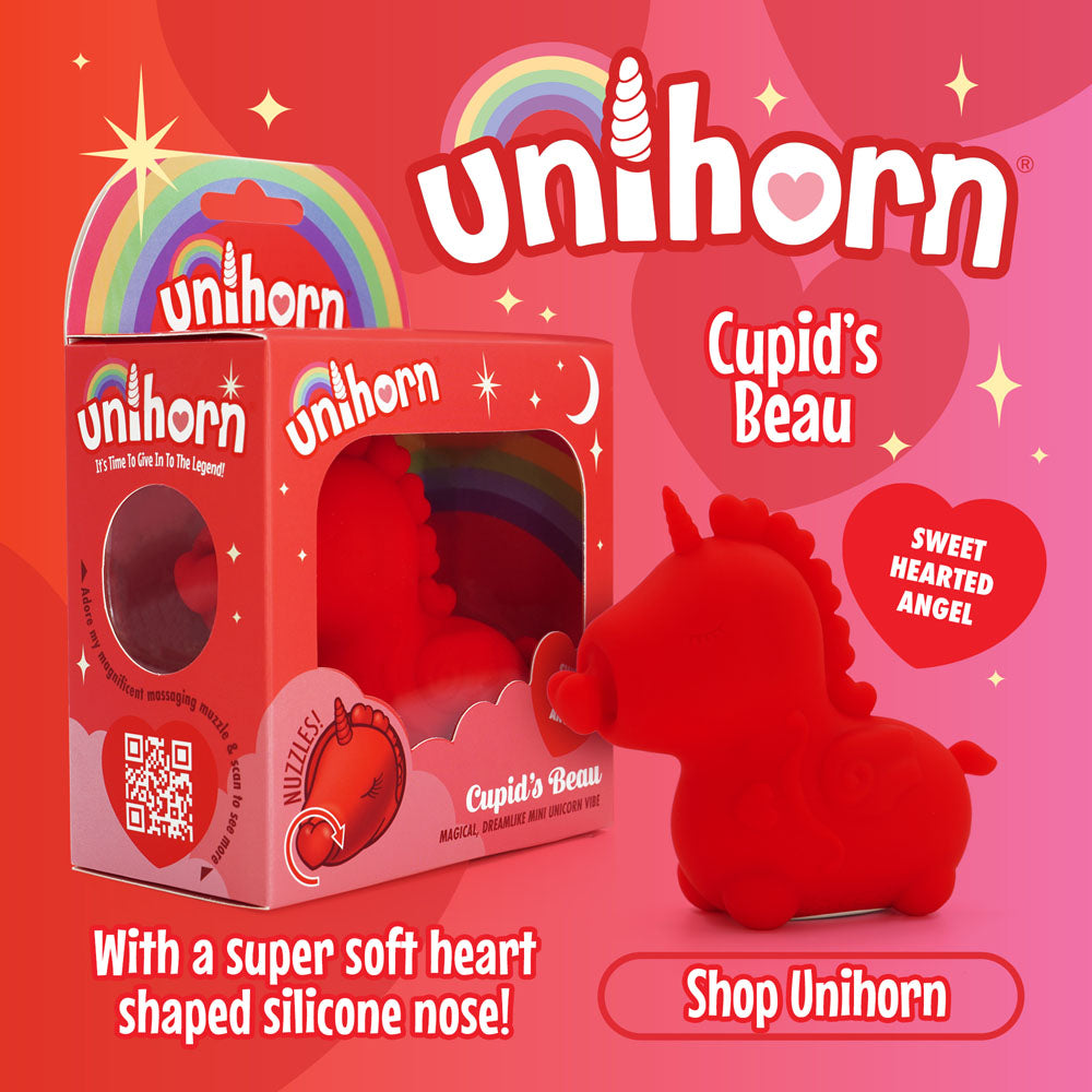 Unihorn - Cupid's Beau - Red USB Rechargeable Heart Nosed Stimulator