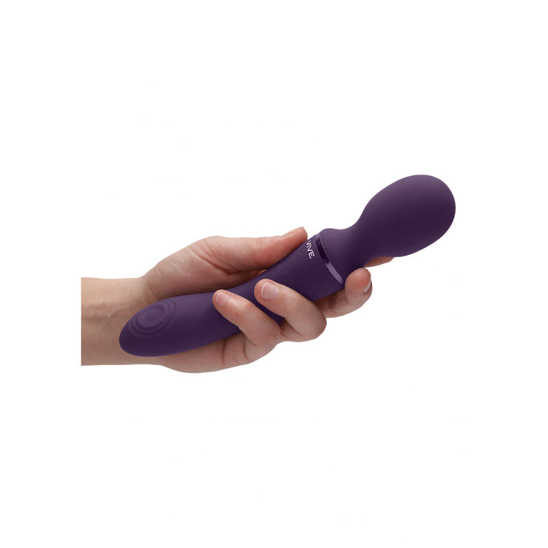 Vive Enora - Purple 22 cm USB Rechargeable Dual Ended Massager Wand