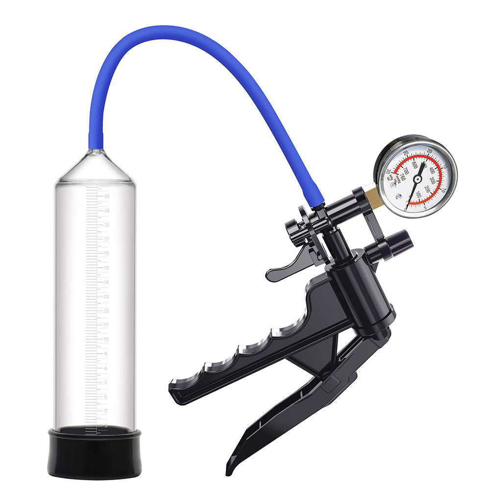 LuvPump ProXtra Professional Gauge Power Pump - Clear Penis Pump with Pressure Gauge